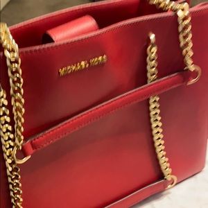 Michael kors red purse never used w tags